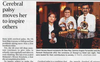 Cerebral Palsy moves her to inspire others – newspaper article