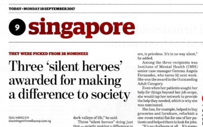 Three ‘silent heroes’ awarded for making a difference to society- newspaper article